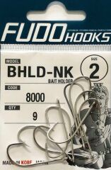 Fudo 8001 Bait Holder 4 No. Black Nickel İğne 8'li Paket
