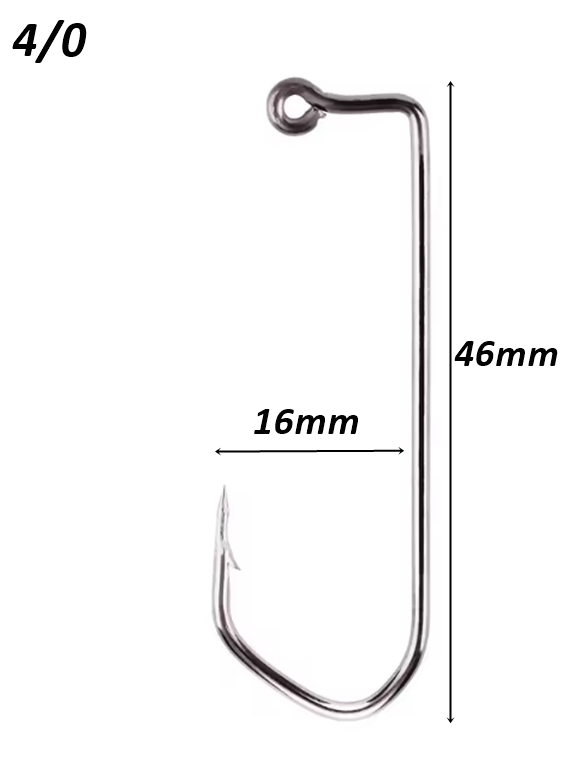 Powerex 8229 4/0 no. Zoka (Jig head) İğnesi Shiny Nickel 100lü