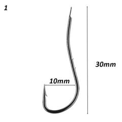 Powerex RYUSEN BH 1 no. Olta İğnesi Black Nickel 100lü