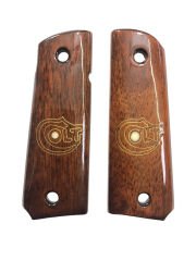 Colt 1911 Uyumlu Özel Seri Sedef Kakma Lazer Kesim Parlak Ahşap Kabze Mod15
