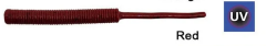Kendo Fire Worm Lrf Silikonu 5cm 18 Adet RED