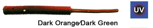 Kendo Fire Worm Lrf Silikonu 5cm 18 Adet Dark Orange /Dark Green