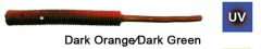 Kendo Fire Worm Lrf Silikonu 5cm 18 Adet Dark Orange /Dark Green