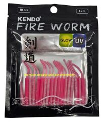Kendo Fire Worm Lrf Silikonu 5cm 18 Adet Pink Glow
