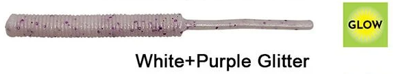 Kendo Fire Worm Lrf Silikonu 5cm 18 Adet White Purple Glitter