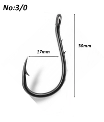 Powerex Chinu With Ring Tırnaklı 3/0 no. Delikli Paslanmaz Black Nickel İğne
