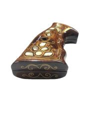 Smith Wesson Uyumlu K, L, N Çerçeve Sedef Kakma Ahşap Kabze Mod23