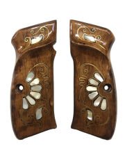 CZ75 Uyumlu Özel Seri Sedef Kakma Ahşap Kabze Mod49