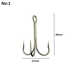 Powerex 8236 Shiny Nickel Parlak Krom Paslanmaz 1 no. Üçlü İğne 100 lü kutu