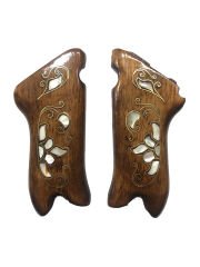 Luger P08 Uyumlu Makaralı Parabellum Özel Seri Sedef Kakma Ahşap Kabze Mod15
