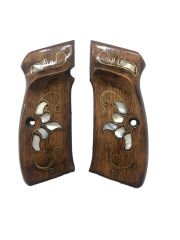 Belçika Browning Hp 14 Uyumlu  Sedef Kakma Özel Seri Ahşap Kabze Mod67