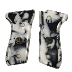 Beretta F92, 92A1, 92G, 92FS, 96, 96A1, M9, M9A1 Uyumlu Özel Üretim Metal Logolu Sedef Kabze