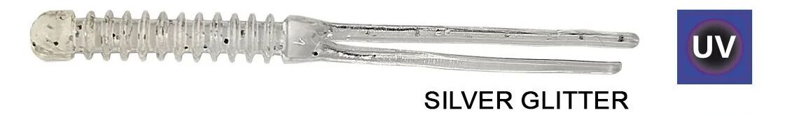 Kendo Killer Worm Lrf Silikonu 5,5cm 12 Adet Silver Glitter