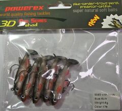 Powerex 3D 5565 6 cm. 6 gr, 178 Kendinden Zokalı Silikon Sahte Yem 5li Paket