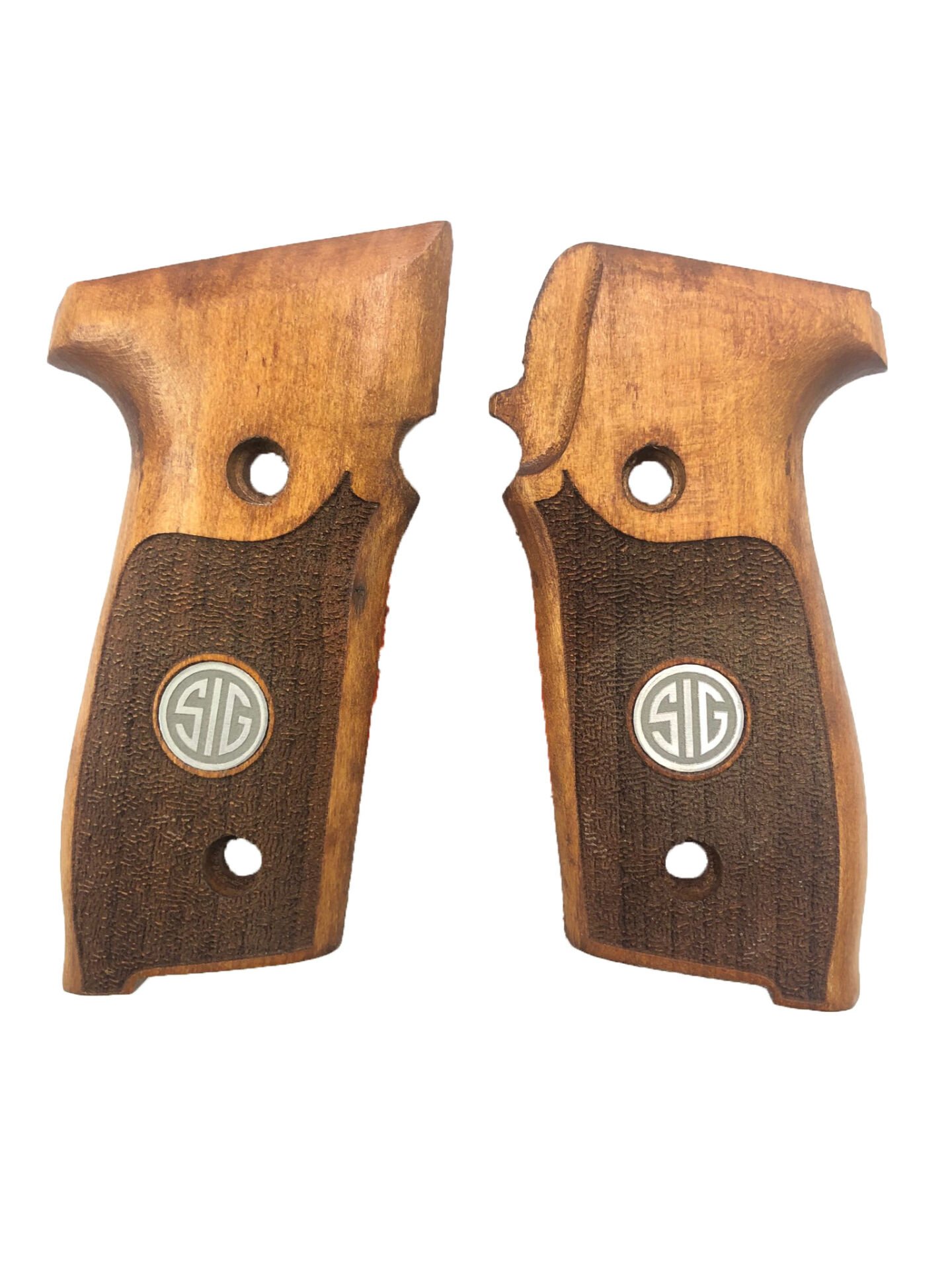 Sig Sauer P229 Uyumlu Özel Seri Lazer Kesim Metal Ahşap Kabze Mod6