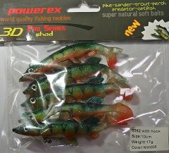Powerex 3D 5562-NW005 Kendinden Zokalı Turna Modeli 10cm.17gr Silikon Sahte Yem 5li Paket