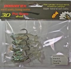 Powerex 3D 5565 6 cm. 6 gr, 65 Kendinden Zokalı Silikon Sahte Yem 5li Paket