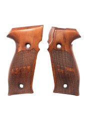 Sig Sauer P226 Uyumlu Özel Seri Lazer Kesim Sig Sauer P226 Yazılı Kızıl Ahşap Kabze Mod9