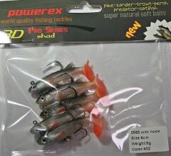 Powerex 3D 5565 6 cm. 6 gr, 402 Kendinden Zokalı Silikon Sahte Yem 5li Paket
