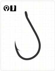 Fudo 1101 Chinu With Ring 2/0 no. Black Nickel İğne 6 li Paket