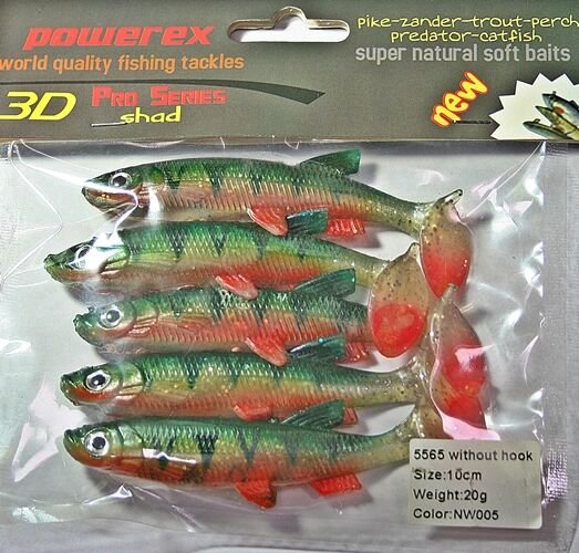 Powerex 3D 5565 10 cm.NW005 Silikon Sahte Yem 5li Paket