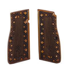 Belçika Browning Hp 14 Uyumlu Özel Üretim Lazer Kesim Ahşap Kabze 2022-40