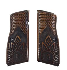 Belçika Browning Hp 14 Uyumlu Özel Üretim Lazer Kesim Ahşap Kabze 2022-36