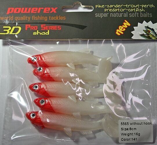 Powerex 3D 5565 8 cm. 141 Silikon Sahte Yem 5li Paket