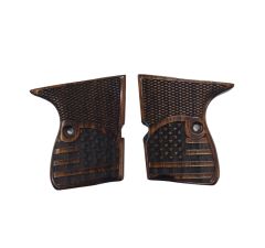 Kevin ZP98 Uyumlu (Magnum Research Micro Desert Eagle ME380 Uyumlu ) Lazer Kesim Ahşap Kabze 2022-33