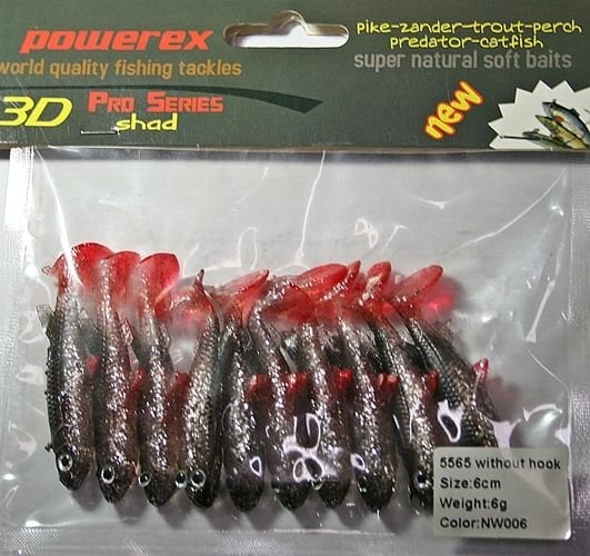 Powerex 3D 5565 6 cm. NW006 Silikon Sahte Yem 10 lu Paket