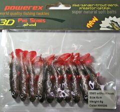 Powerex 3D 5565 6 cm. NW006 Silikon Sahte Yem 10 lu Paket