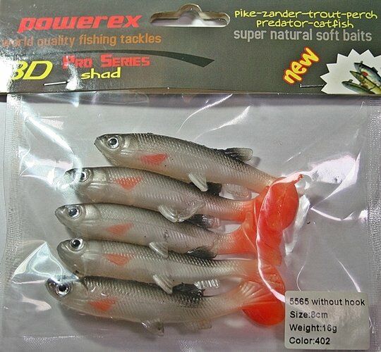 Powerex 3D 5565 10 cm. 402 Silikon Sahte Yem 5li Paket