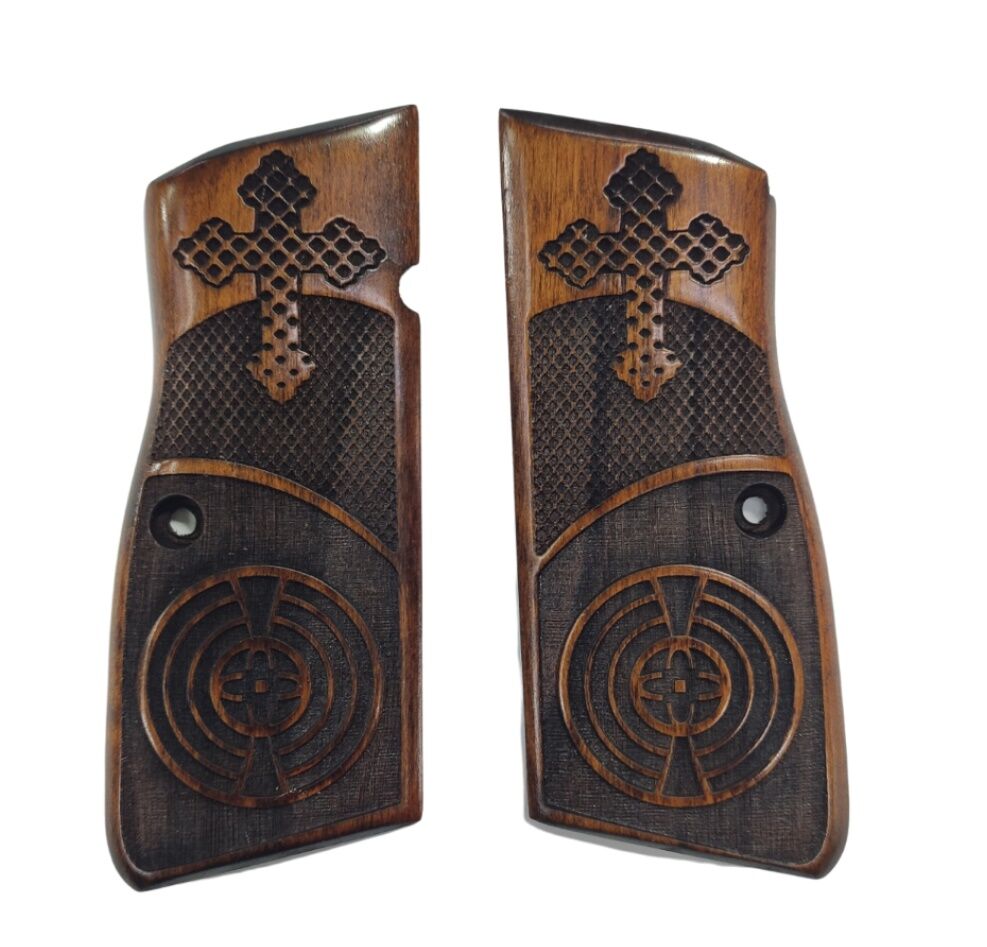 Belçika Browning Hp 14 Uyumlu Özel Üretim Lazer Kesim Ahşap Kabze 2022-28