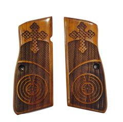 Belçika Browning Hp 14 Uyumlu Özel Üretim Lazer Kesim Ahşap Kabze 2022-29