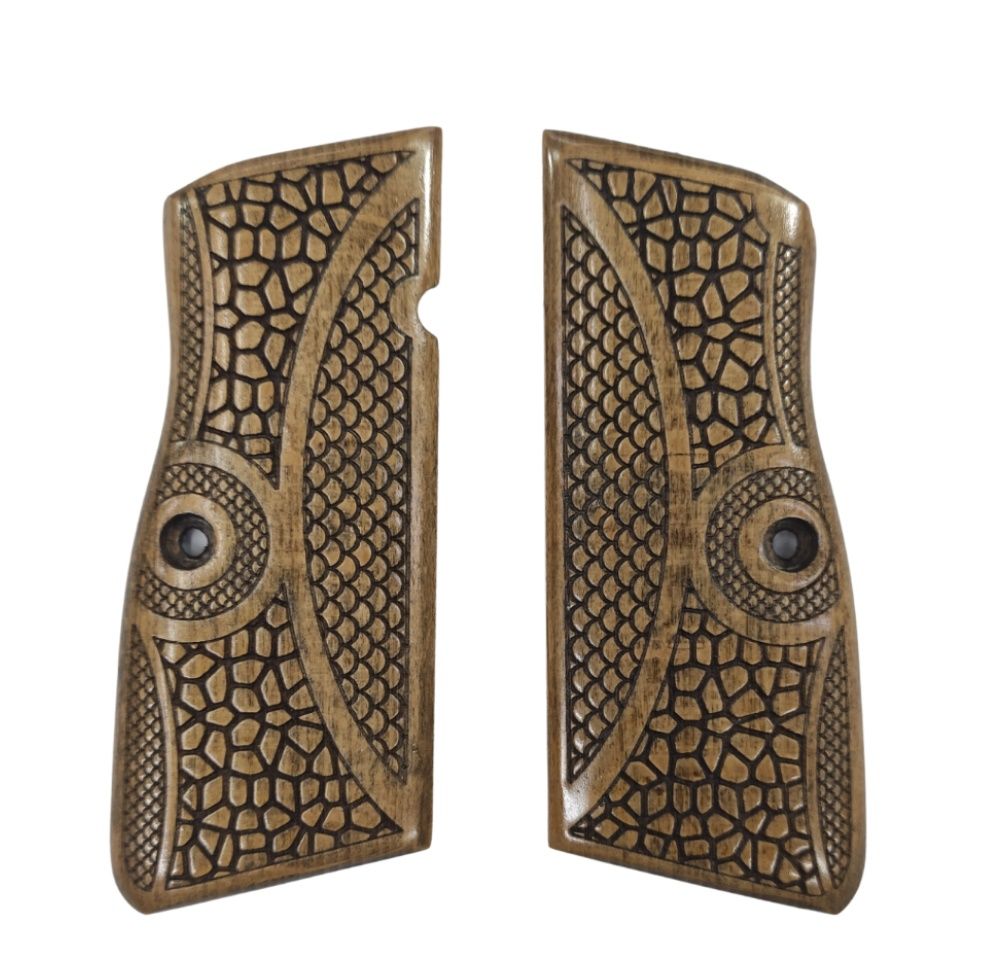 Belçika Browning Hp 14 Uyumlu Özel Üretim Lazer Kesim Ahşap Kabze 2022-26