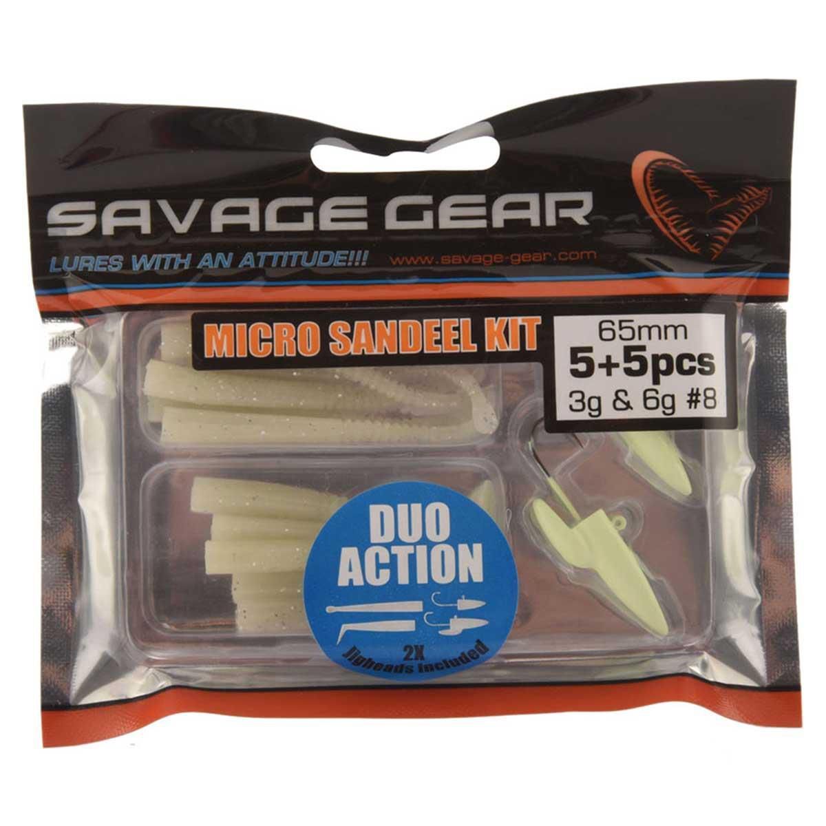 Savage Gear Micro Sandeel Kit 12 pcs (1+1.5+5) Glow