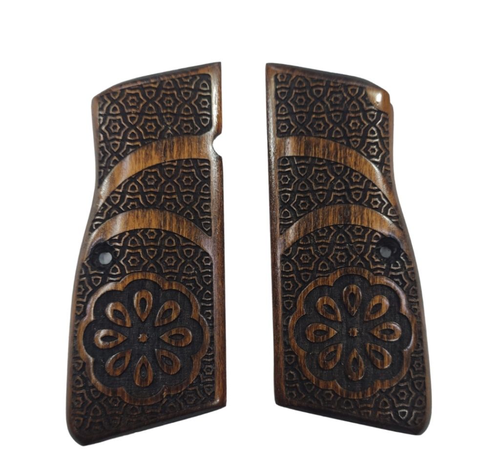 Belçika Browning Hp 14 Uyumlu Özel Üretim Lazer Kesim Ahşap Kabze 2022-21