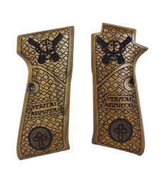 MAB PA-15 Uyumlu Özel Seri Metal Lazer Kesim Ahşap Kabze 2022-14