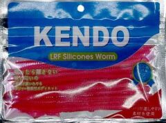 Kendo 10 cm Lrf Silicones Worm Red (Slim Gövde-Kokulu) 15 adet
