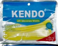Kendo 10 cm Lrf Silicones Worm Yellow (Slim Gövde-Kokulu) 15 adet
