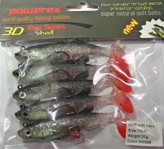 Powerex 3D 5565 10cm.20 gr, NW006 Kendinden Zokalı Silikon Sahte Yem 5li Paket