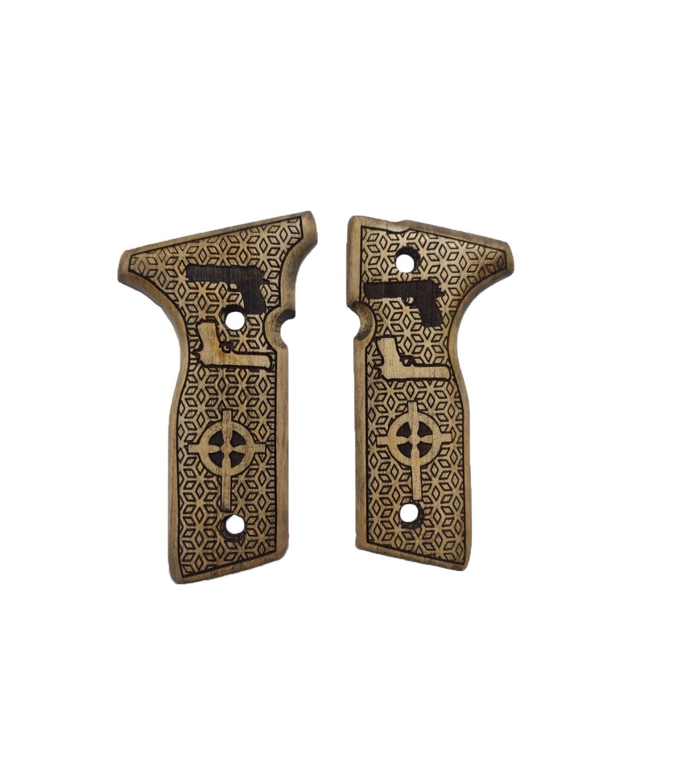 Beretta Stoeger Uyumlu Lazer Kesim Ahşap Kabze 2022-2