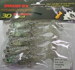 Powerex 3D 5565 10cm.20 gr, 65 Kendinden Zokalı Silikon Sahte Yem 5li Paket