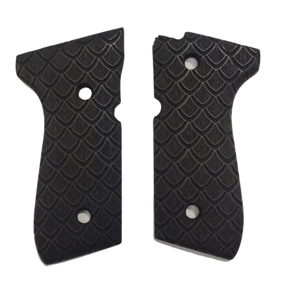 Beretta F92, 92A1, 92G, 92FS, 96, 96A1, M9, M9A1 Uyumlu Özel Seri Lazer Kesim Ahşap Kabze 2021-68