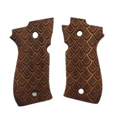 Beretta 81FS, 84FS, 85FS Uyumlu Özel Üretim Lazer Kesim Ahşap Kabze 2021-67