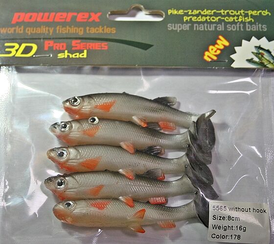 Powerex 3D 5565 8 cm. 178 Silikon Sahte Yem 5li Paket