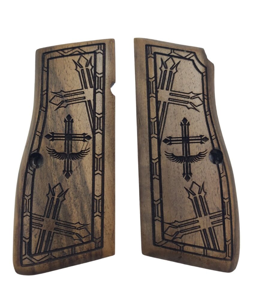 Belçika Browning Hp 14 Uyumlu Özel Üretim Lazer Kesim Ahşap Kabze 2021-60