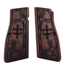 Belçika Browning Hp 14 Uyumlu Özel Üretim Lazer Kesim Ahşap Kabze 2021-61