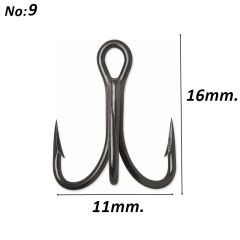 Powerex 8236 Black Nickel Paslanmaz 9 no. Üçlü İğne 100 lü kutu