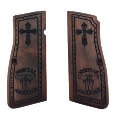 Belçika Browning Hp 14 Uyumlu Özel Üretim Lazer Kesim Ahşap Kabze 2021-57